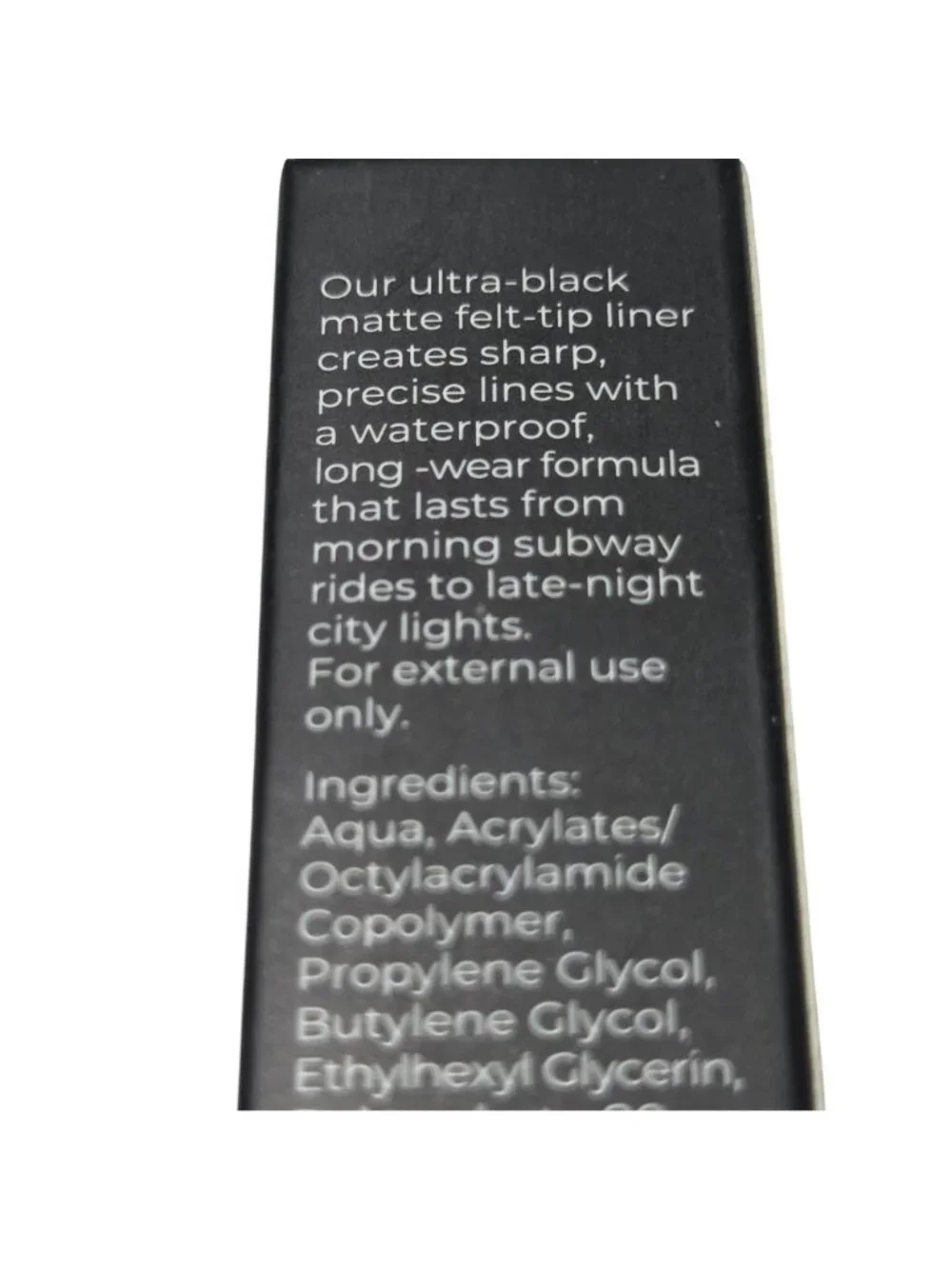 Lower East Side Felt Tip Liquid Eyeliner Black Matte Waterproof Long Wear 1.8g